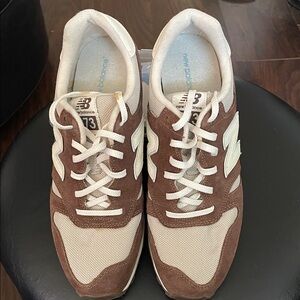 New Balance Beige and Brown Athletic Shoes